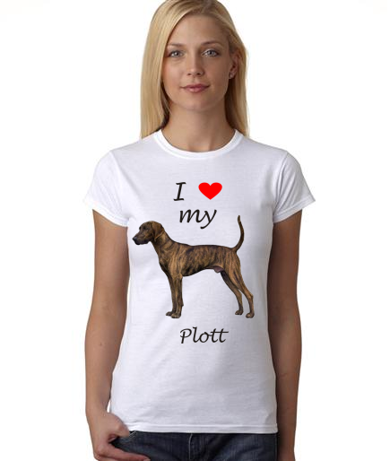 Dogs - I Heart My Plott on Womans Shirt